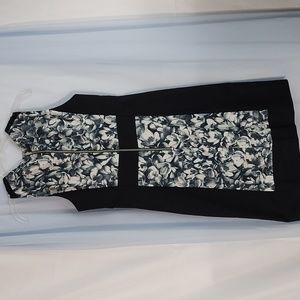 Women's black and floral sleeveless sheath dress by Michael Kors, size 10